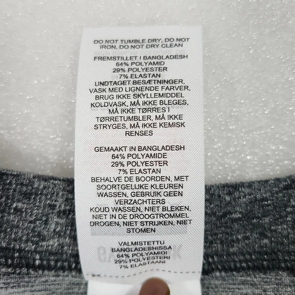 Gymshark Adapt Ombre Seamless LS Crop Top Black/Black Marl Small - Picture 10 of 11